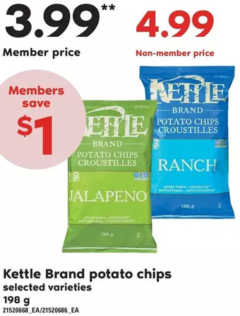Loblaws Kettle brand potato chips offer
