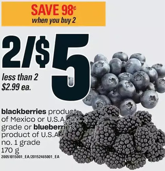 Loblaws Blackberries or blueberries offer