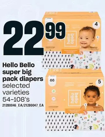 Loblaws Hello bello super big pack diapers offer
