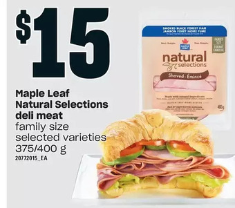 Loblaws Maple leaf natural selections deli meat offer