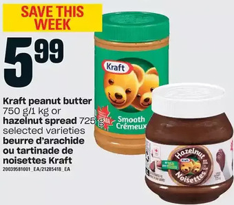 Independent Grocer Kraft peanut butter or hazelnut spread offer