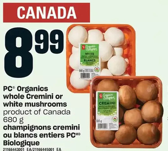 Independent Grocer Pc organics whole cremini or white mushrooms offer