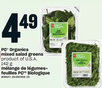 Independent Grocer Pc organics mixed salad greens offer