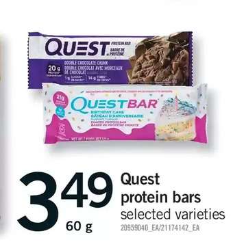 Fortinos Quest protein bars offer