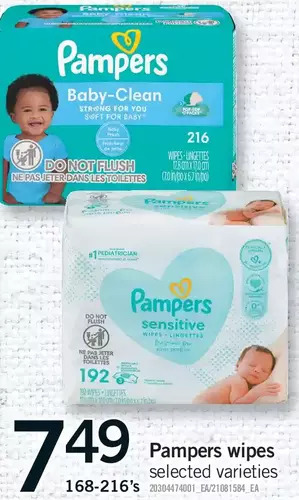 Fortinos Pampers wipes offer