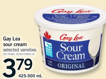 Fortinos Gay lea sour cream offer