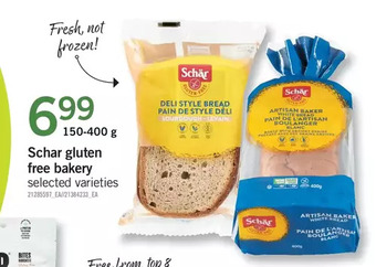 Fortinos Schar gluten free bakery offer