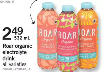 Fortinos Roar organic electrolyte drink offer