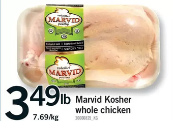 Fortinos Marvid kosher whole chicken offer