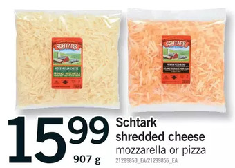 Fortinos Schtark shredded cheese offer