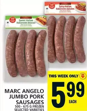 Food Basics Marcangelo jumbo pork sausages offer