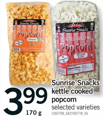 Fortinos Sunrise snacks kettle cooked popcorn offer