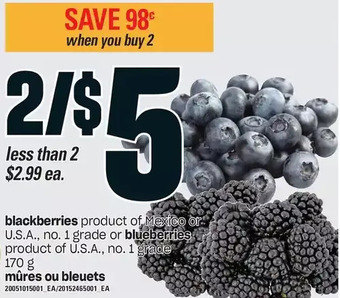 Independent Grocer Blackberries offer