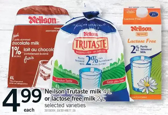 Fortinos Neilson trutaste milk or lactose free milk offer