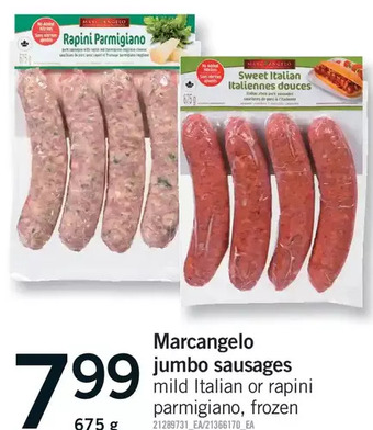Fortinos Marcangelo jumbo sausages offer