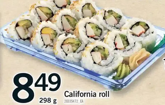 Fortinos California roll offer