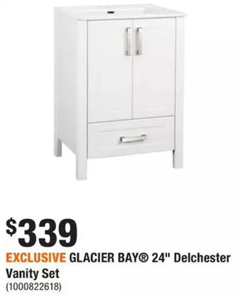 Home Depot Glacier bay 24 delchester vanity set offer