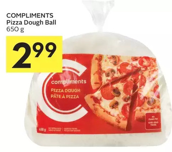 Foodland Compliments pizza dough ball offer