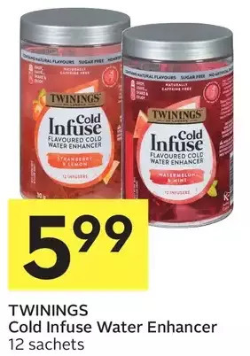 Foodland Twinings cold infuse water enhancer offer