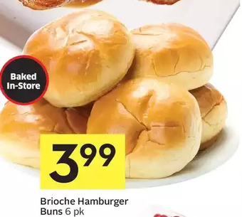 Foodland Brioche hamburger buns offer