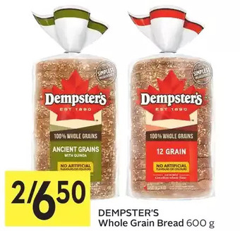Foodland Dempster's whole grain bread offer