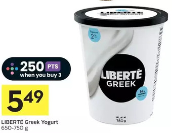 Foodland Liberté greek yogurt offer