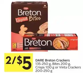Foodland Dare breton crackers, bites, crisps or vinta crackers offer