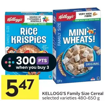 Foodland Kellogg's family size cereal offer