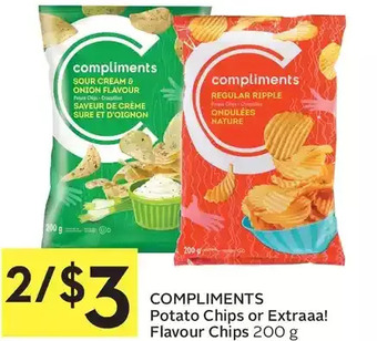 Foodland Compliments potato chips or extraaa! flavour chips offer