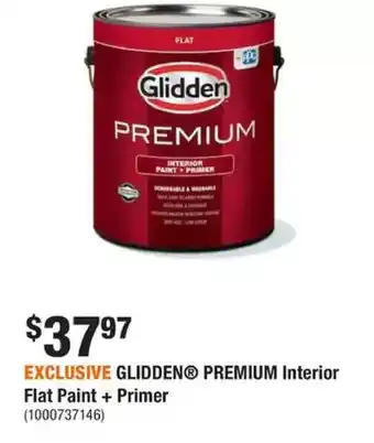 Home Depot Paint + primer interior flat - white 3.7 l offer