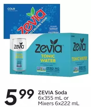 Sobeys Zevia soda or mixers offer