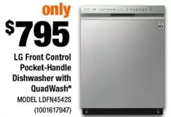 Home Depot Front control dishwasher with 3rd rack and quadwash in fingerprint resistant stainless steel with stainless steel tub, 48 dba offer