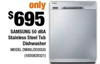 Home Depot 24-inch front control dishwasher in stainless steel with stainless steel tub - energy star®, 50 dba offer