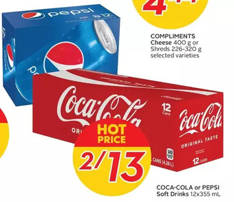 Sobeys Urban Fresh Coca-cola or pepsi soft drinks offer