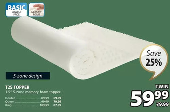 JYSK T25 topper offer