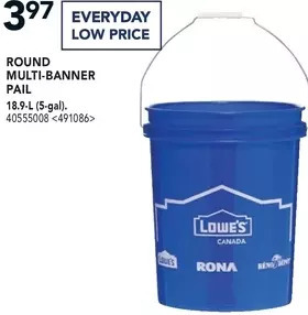 Lowe's Lowe's round multi-banner pail offer