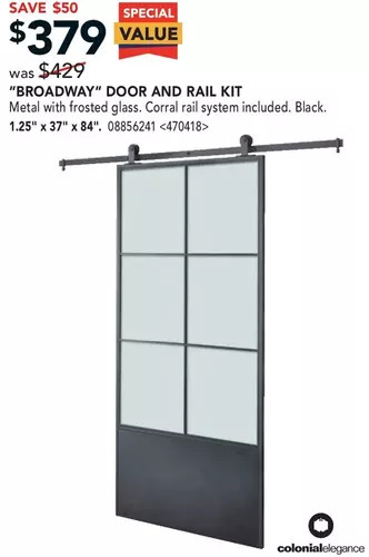 Lowe's Colonial elegance broadway door and rail kit offer