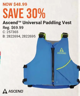 Ascend universal paddling vest