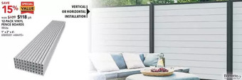 RONA Vinyl fence boards offer