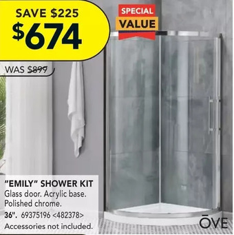 Lowe's Ove emily shower kit offer