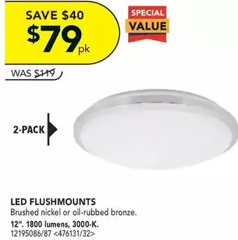 RONA Led flushmounts offer