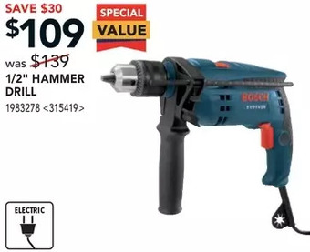 RONA Bosch 1/2 hammer drill offer