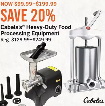 Cabela's Cabela's heavy-duty food processing equipment offer