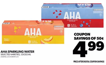 Real Canadian Superstore Aha sparkling water offer