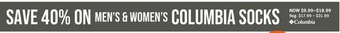 Cabela's Men's & women's columbia socks offer