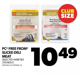 Real Canadian Superstore Pc free from sliced deli meat offer
