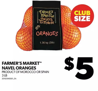 Real Canadian Superstore Farmer's market navel oranges offer