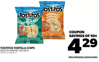 Real Canadian Superstore Tostitos tortilla chips offer