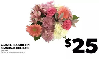 Real Canadian Superstore Classic bouquet in seasonal colours offer