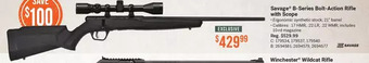 Cabela's Savage b-series bolt-action rifle with scope offer